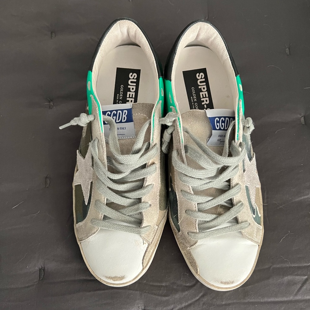 Golden goose superstar camouflage sneakers